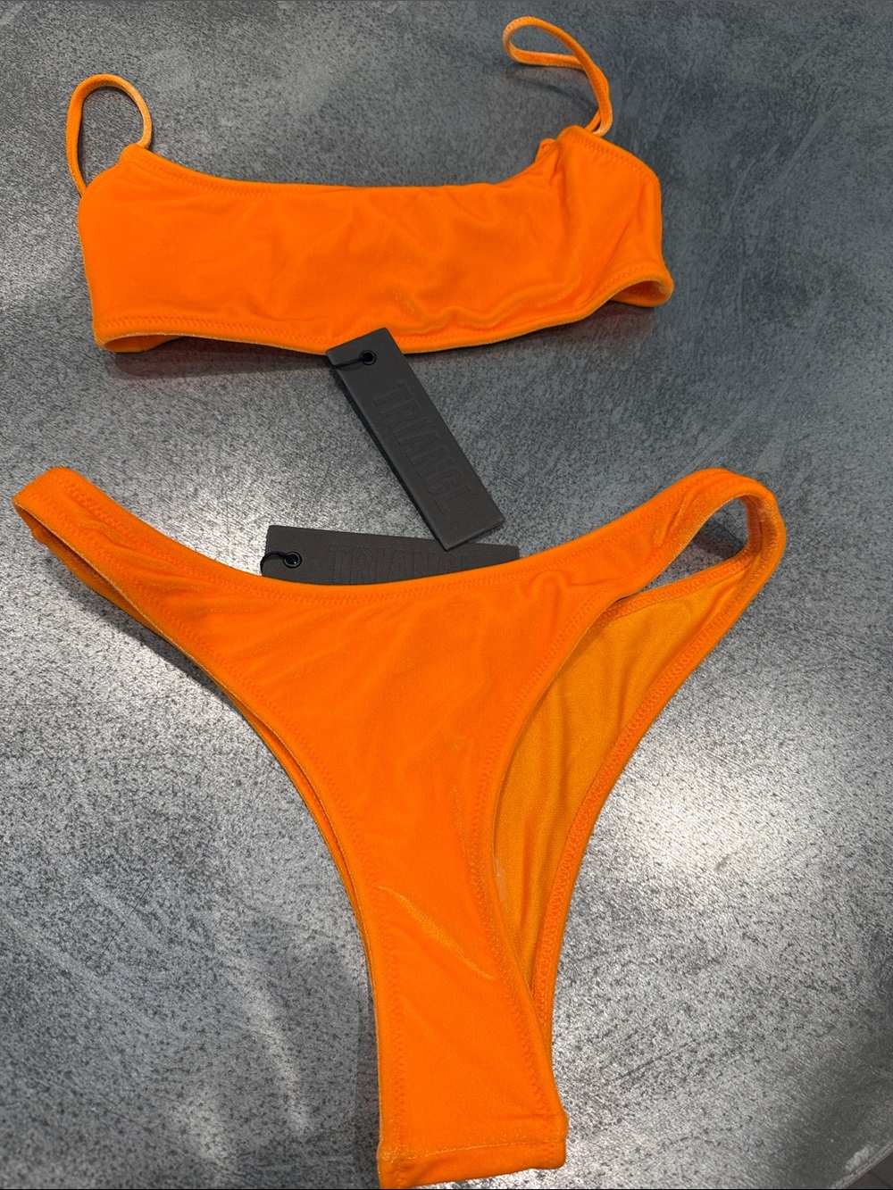triangl swimwear Vibrant Orange Bandeau Bikini Set